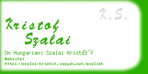 kristof szalai business card